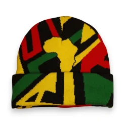 Afrikaanse Print Wintermuts / Beanie - Groen Geel Red Pan Africa
