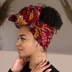 Afrikaanse Rode Floral life / hoofddoek - headwrap