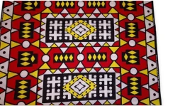 Afrikaanse Rode Samakaka hoofddoek - Angolese Samacaca Headwrap
