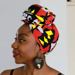 Afrikaanse Rode Samakaka hoofddoek - Angolese Samacaca Headwrap