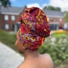 Afrikaanse Rood & Geel Mandala Patchwork hoofddoek - headwrap
