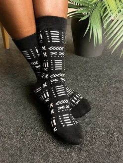 Afrikaanse sokken / Afro socks set OHENEBA met tasje - Set van 4
