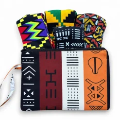 Afrikaanse sokken / Afro socks set OHENEBA met tasje - Set van 4