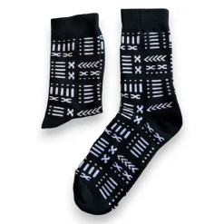 Afrikaanse sokken / Afro socks set BAMABARA met tasje - Set van 4