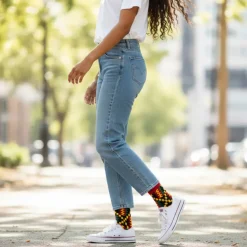 Afrikaanse sokken / Afro socks set MEDAASE met tasje - Set van 5
