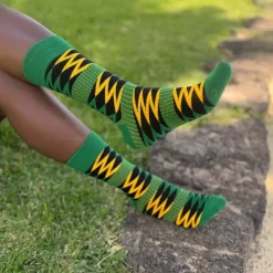 Afrikaanse sokken / Afro socks set AKWAABA met tasje - Set van 5