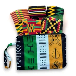 Afrikaanse sokken / Afro socks set AKWAABA met tasje - Set van 5