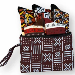 Afrikaanse sokken / Afro socks set MENSAH met tasje - Set van 5