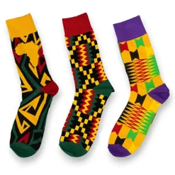 Afrikaanse sokken / Afro sokken / Kente print - Set van 3 paar ( OWO )