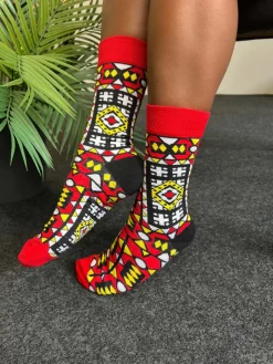 Afrikaanse sokken / Afro sokken / Samakaka sokken - Rood