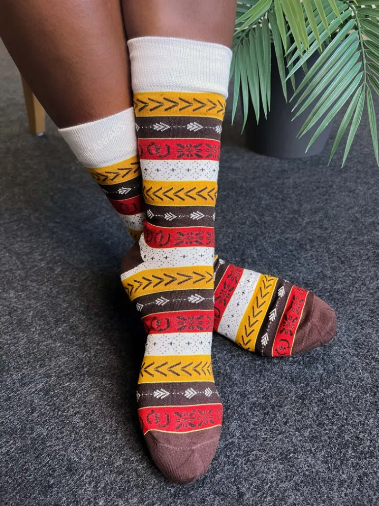 Afrikaanse sokken / Afro sokken / Mud print - Set van 3 paar EHA