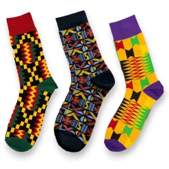 Afrikaanse sokken / Afro sokken / kente / Mud print - Set van 3 paar ISEN
