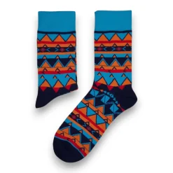 Afrikaanse sokken / Afro sokken / Kente sokken - Blauw Oranje Tribal print