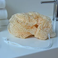 Afrikaanse spons / net sponge - traditionele SAPO spons / scrub spons - Ivory geel