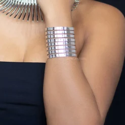 Afrikaanse stijl Bangle armband sieraad - zilver