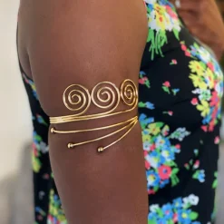 Afrikaanse stijl bovenarm Bangle armband sieraad - 3 Sisters - Goud