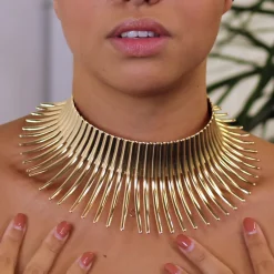 Afrikaanse stijl Choker / Gouden Hoge halsketting