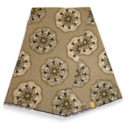 Afrikaanse stof - Beige Shapes - 100% katoen