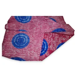 Afrikaanse stof - Blauw / Roze Tie Dye - Polycotton