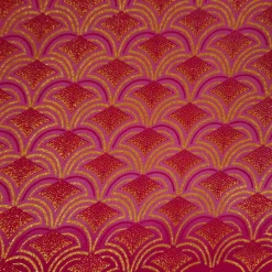 Afrikaanse stof - Exclusief versierd met glittereffecten 100% katoen - GL-4021 Roze Goud