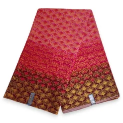 Afrikaanse stof - Exclusief versierd met glittereffecten 100% katoen - GL-4021 Roze Goud
