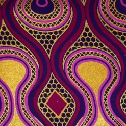 Afrikaanse stof - Exclusief versierd met glittereffecten 100% katoen - GL-4018 Roze Goud (Belangrijk: graag lezen)