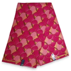 Afrikaanse stof - Exclusief versierd met glittereffecten 100% katoen - GL-4010 Roze Goud