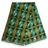 Afrikaanse stof - Exclusief versierd met glittereffecten 100% katoen - GL-4009 Groen Goud