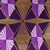 Afrikaanse stof - Exclusief versierd met glittereffecten 100% katoen - GL-4008 Paars Goud