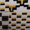 Afrikaanse stof - Exclusief versierd met glittereffecten 100% katoen - GL-4053 Kente Goud Zwart Wit