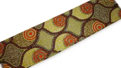 Afrikaanse stof - Geel Oranje Circle Link Mosaic - Super Wax 100% fijn katoen