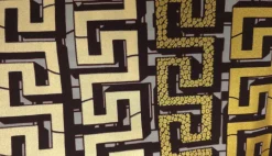 Afrikaanse stof - Goud Bruin Royal Maze - Special effect Brillant Platinum Edition