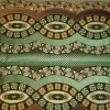 Afrikaanse stof - Groen Ancient Hex Wave - Special effect Brillant Platinum Edition