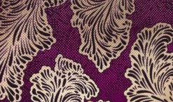 Afrikaanse stof - Paars Goud Floral Whisper - Special effect Brillant Platinum Edition
