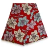 Afrikaanse stof - Rode Flowers - 100% katoen