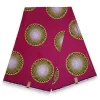 Afrikaanse stof - Roze / Geel Circles - 100% katoen