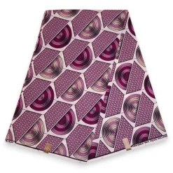 Afrikaanse stof - Roze Shapes - 100% katoen