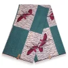 Afrikaanse stof - Turquoise Birds - 100% katoen
