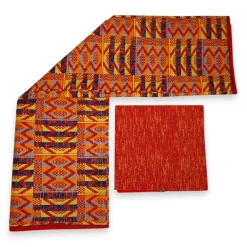 Afrikaanse stof - Two-Tone print Polycotton - 6 yard Combinatie (4+2 yard) PO-5054