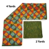 Afrikaanse stof - Two-Tone print Polycotton - 6 yard Combinatie (4+2 yard) PO-5052