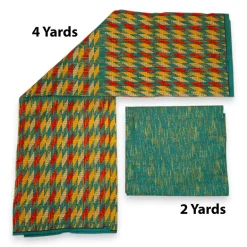 Afrikaanse stof - Two-Tone print Polycotton - 6 yard Combinatie (4+2 yard) PO-5049