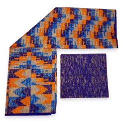 Afrikaanse stof - Two-Tone print Polycotton - 6 yard Combinatie (4+2 yard) PO-5046