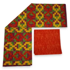Afrikaanse stof - Two-Tone print Polycotton - 6 yard Combinatie (4+2 yard) PO-5045