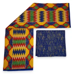 Afrikaanse stof - Two-Tone print Polycotton - 6 yard Combinatie (4+2 yard) PO-5044