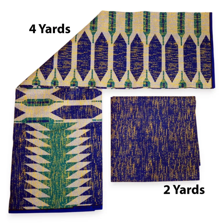 Afrikaanse stof - Two-Tone print Polycotton - 6 yard Combinatie (4+2 yard) PO-5043