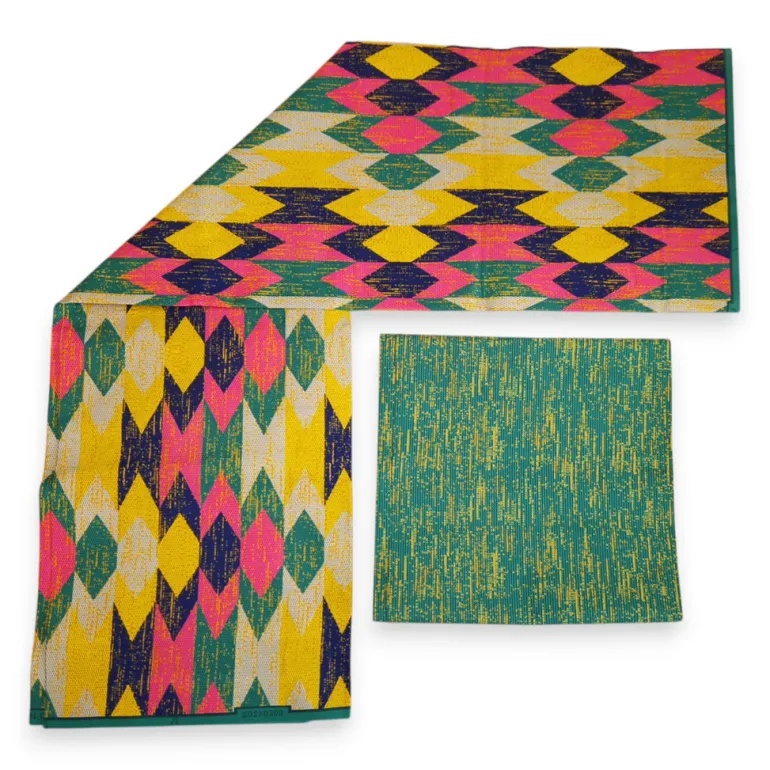 Afrikaanse stof - Two-Tone print Polycotton - 6 yard Combinatie (4+2 yard) PO-5042