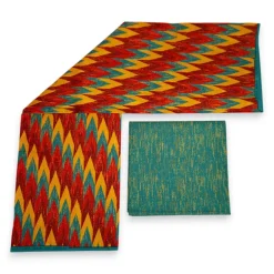 Afrikaanse stof - Two-Tone print Polycotton - 6 yard Combinatie (4+2 yard) PO-5041