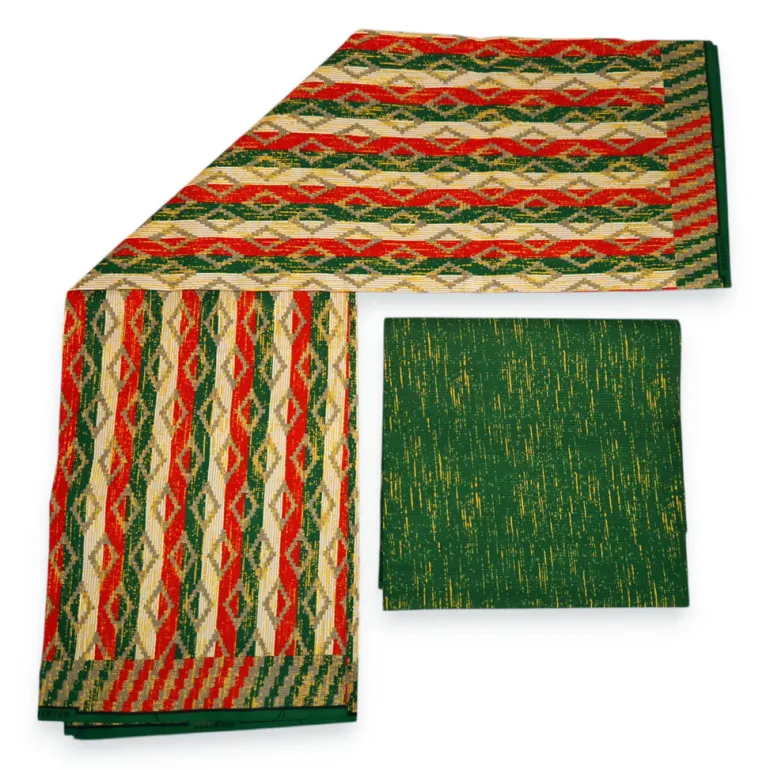 Afrikaanse stof - Two-Tone print Polycotton - 6 yard Combinatie (4+2 yard) PO-5037