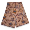Afrikaanse stof - Zalmkleurige Flower stems - 100% katoen
