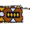 Afrikaanse wax print Make-up tasje / handtasje / etui / potloden mapje / pennentasje - Mosterd Gele Samakaka